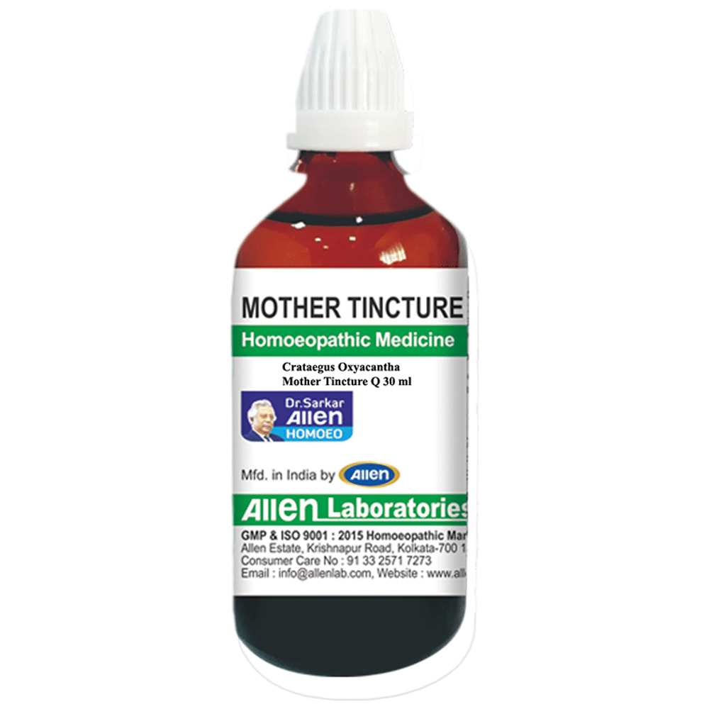 Allen Laboratories Crataegus Oxyacantha Mother Tincture Q bottle of 30 ml Mother Tincture Allen Laboratories Crataegus Oxyacantha Mother Tincture Q bottle of 30 ml Mother Tincture