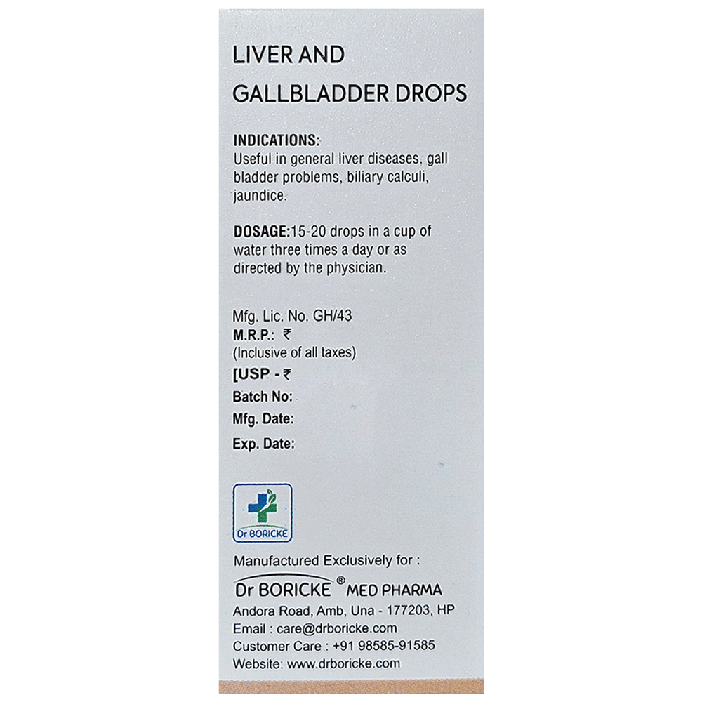 Dr Boricke DB 11 Liver & Gall Bladder Drop bottle of 30 ml Oral Drops