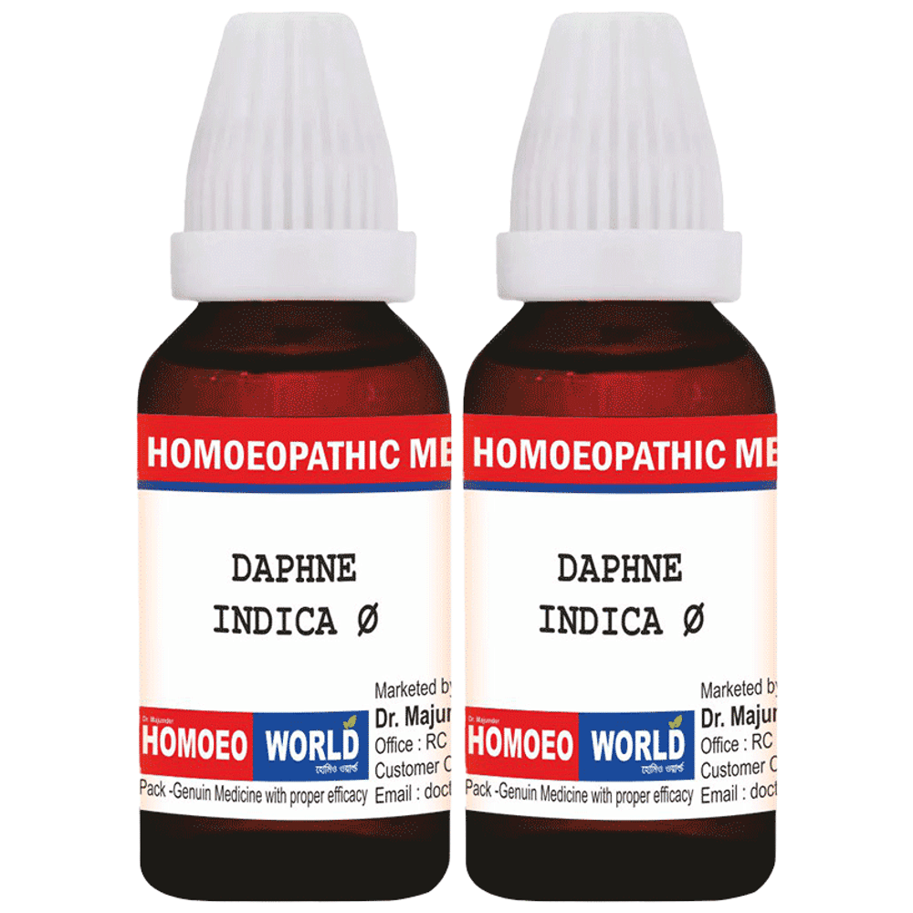 Dr. Majumder Homeo World Daphe Indica Mother Tincture (30ml Each) Q combo pack of 2 bottles