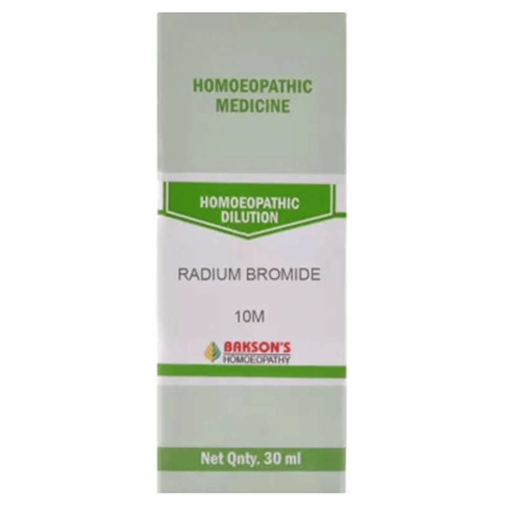 Bakson's Homeopathy Radium Bromide Dilution 10M bottle of 30 ml Dilution Bakson's Homeopathy Radium Bromide Dilution 10M bottle of 30 ml Dilution