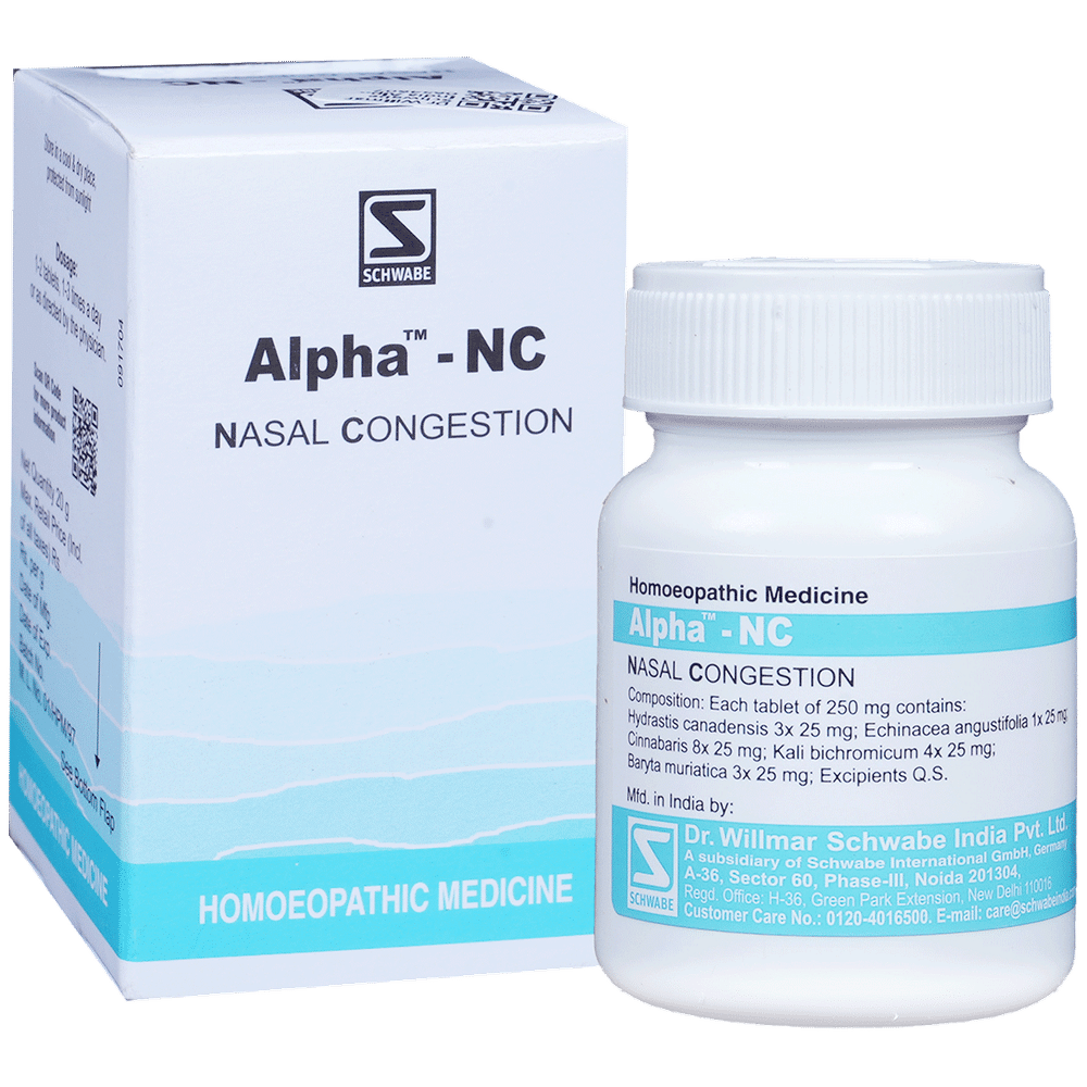 Dr Willmar Schwabe India Alpha - NC Tablet bottle of 20 gm Tablet