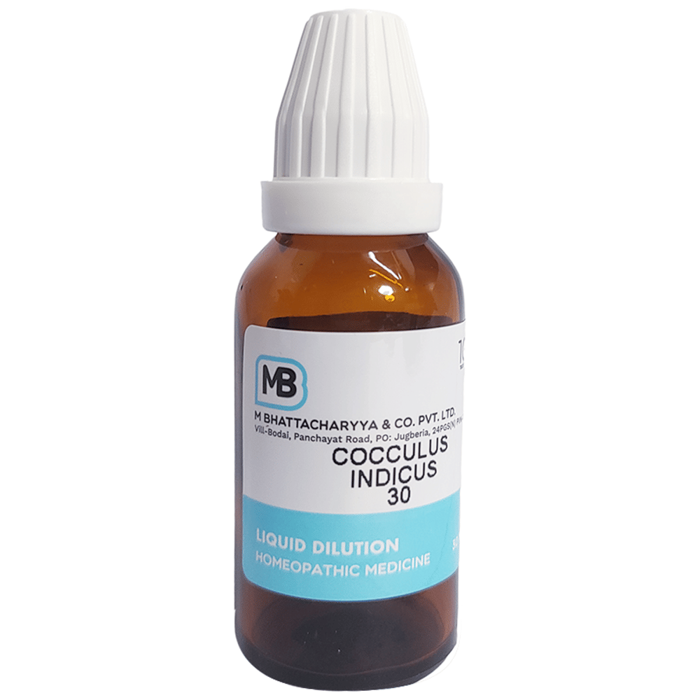 MB Cocculus Indicus Dilution 30 bottle of 30 ml Dilution MB Cocculus Indicus Dilution 30 bottle of 30 ml Dilution