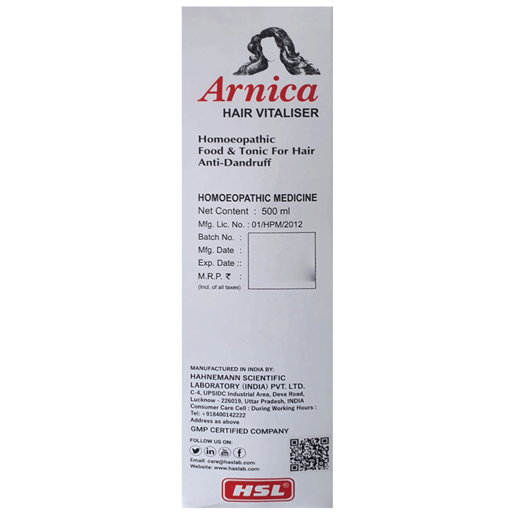 Haslab Arnica Hair Vitaliser bottle of 500 ml Oil