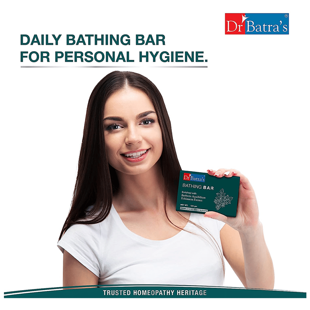 Dr Batra's Bathing Bar Enriched with Berberis Aquifolium & Echinacea box of 125 gm Soap Dr Batra's Bathing Bar Enriched with Berberis Aquifolium & Echinacea box of 125 gm Soap