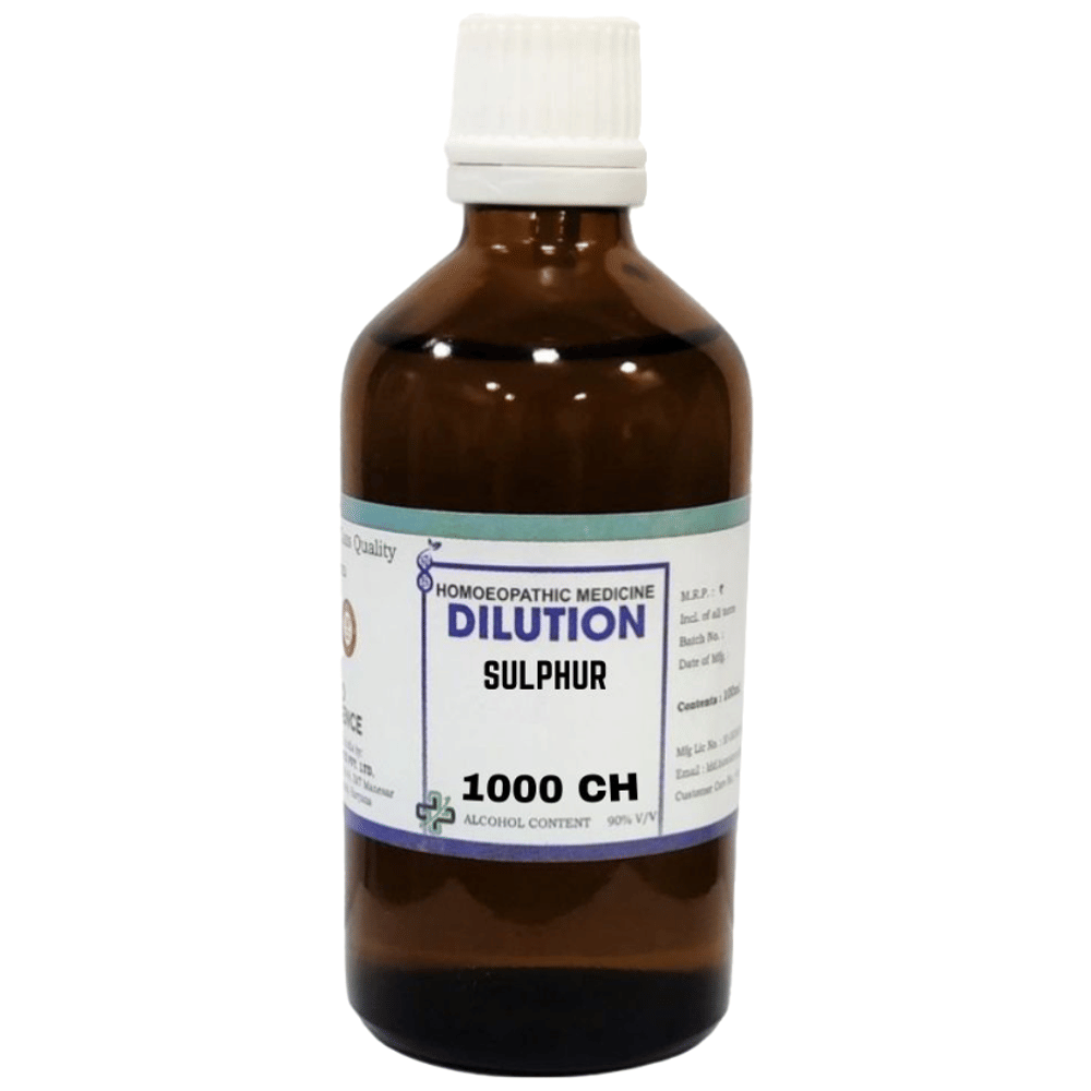 LDD Bioscience Sulphur Dilution 1000 CH bottle of 100 ml Dilution