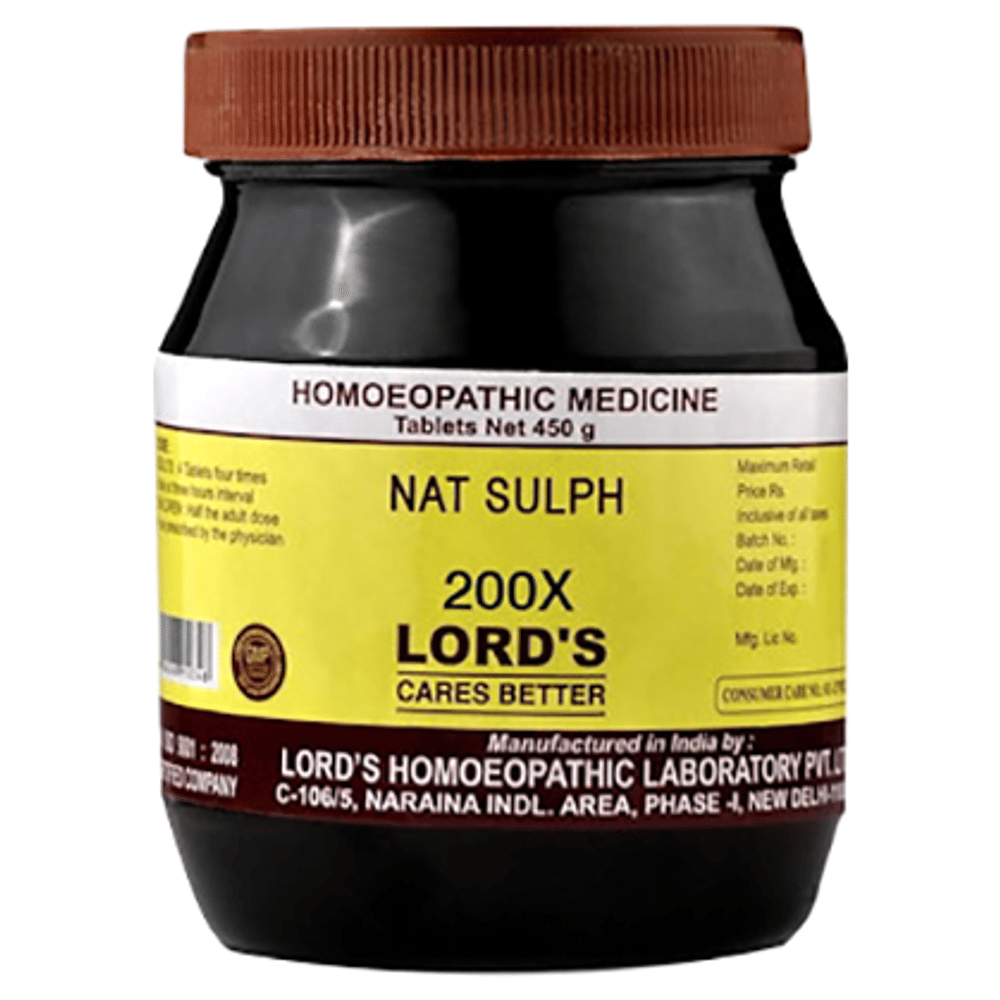 Lord's Nat Sulph Biochemic Tablet 200X bottle of 450 gm Biochemic Tablet Lord's Nat Sulph Biochemic Tablet 200X bottle of 450 gm Biochemic Tablet