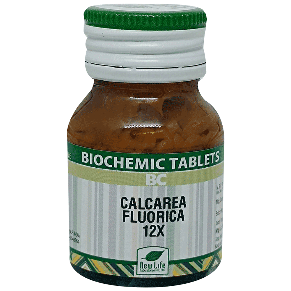 New Life Calcarea Fluorica Biochemic Tablet 12X bottle of 25 gm Biochemic Tablet New Life Calcarea Fluorica Biochemic Tablet 12X bottle of 25 gm Biochemic Tablet