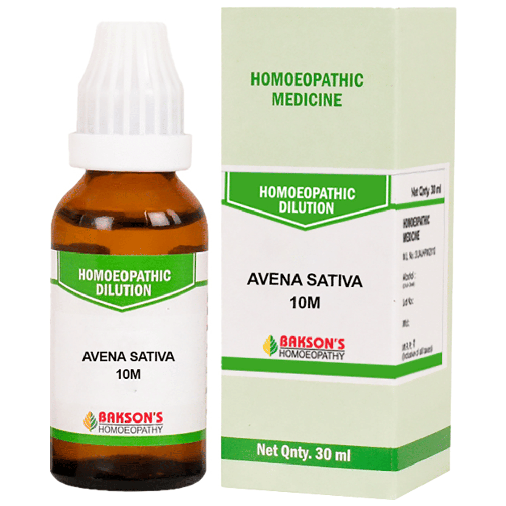 Bakson's Homeopathy Avena Sativa Dilution 10M bottle of 30 ml Dilution