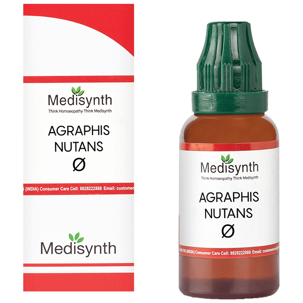 Medisynth Agraphis Nutans Q bottle of 30 ml Mother Tincture Medisynth Agraphis Nutans Q bottle of 30 ml Mother Tincture