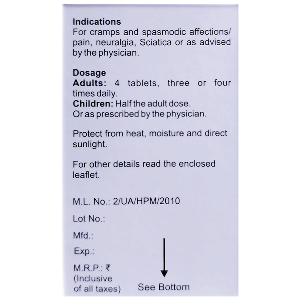 Bakson's Homeopathy Magnesium Phosphoricum Biochemic Tablet 6X bottle of 250 biochemic tablets