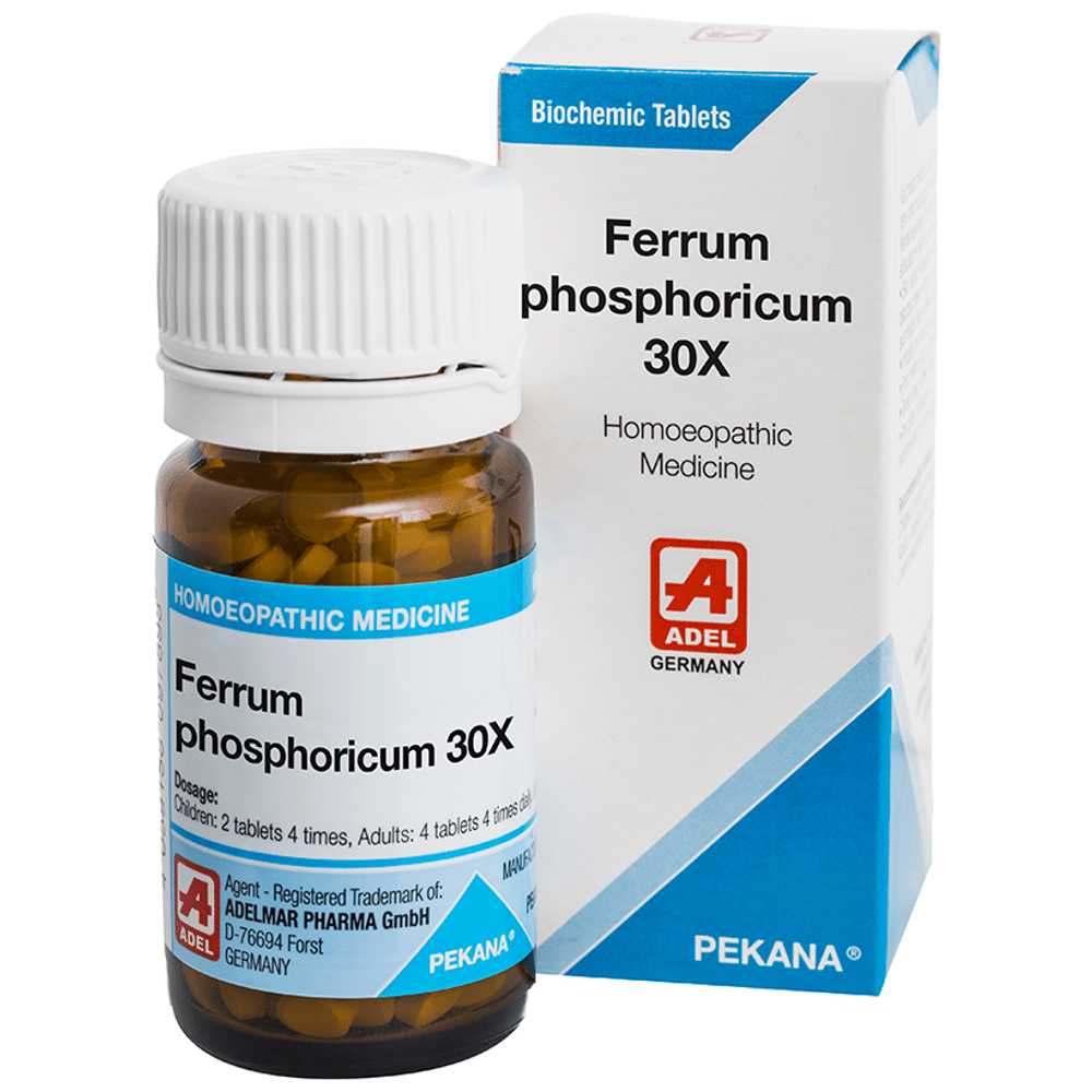 ADEL Ferrum Phosphoricum Biochemic Tablet 30X bottle of 20 gm Biochemic Tablet