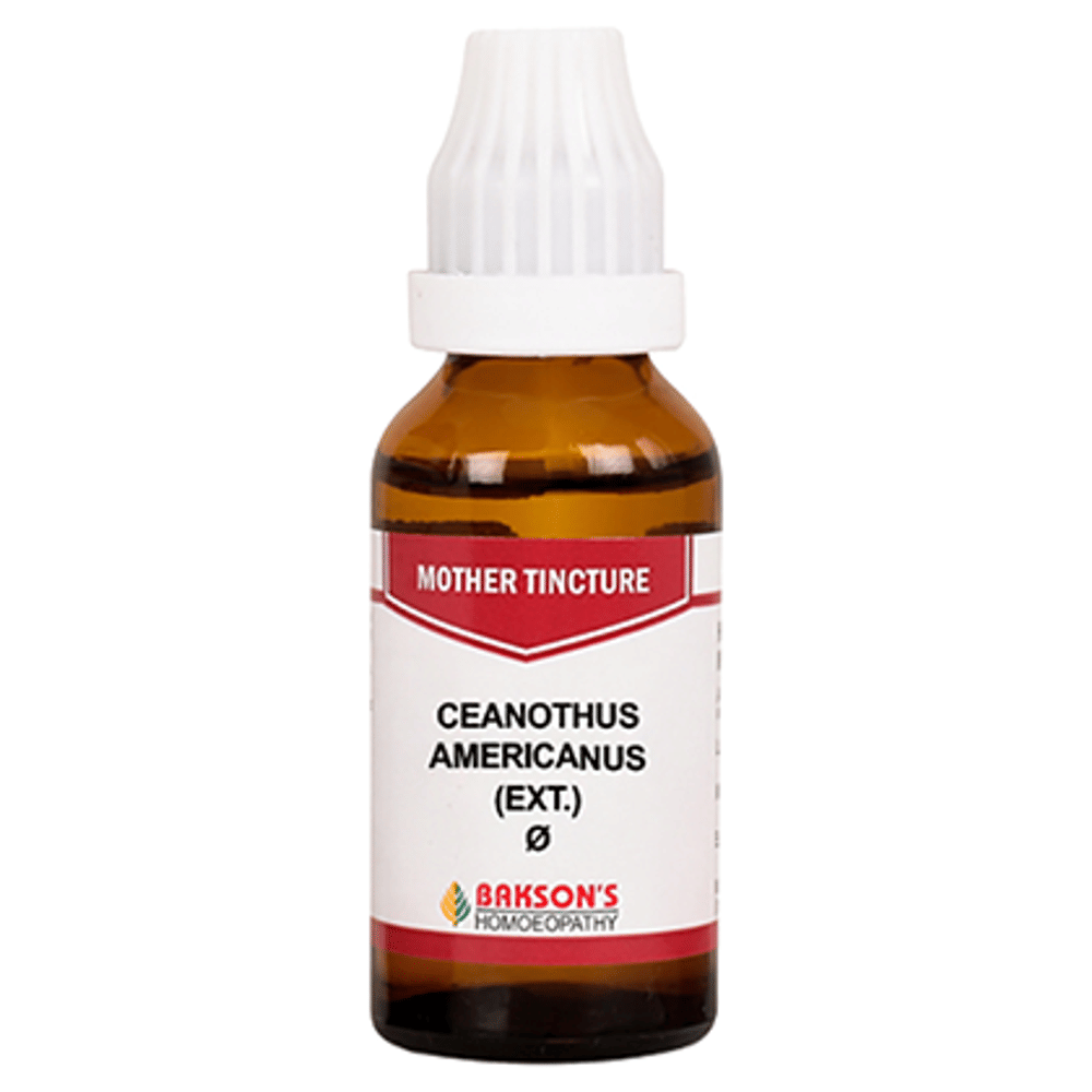 Bakson's Homeopathy Ceanothus Americanus (Ext.) Mother Tincture Q bottle of 30 ml Mother Tincture Bakson's Homeopathy Ceanothus Americanus (Ext.) Mother Tincture Q bottle of 30 ml Mother Tincture