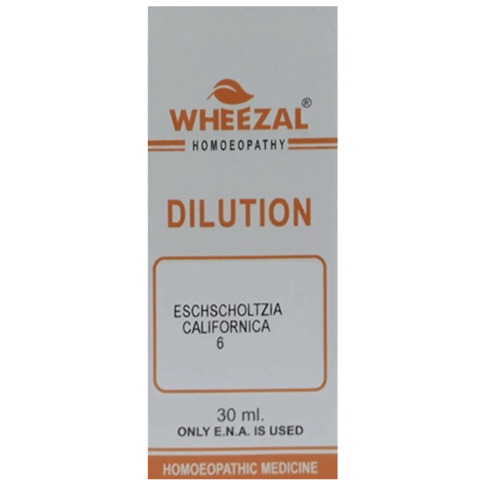 Wheezal Eschscholzia Cali. Dilution 6 bottle of 30 ml Dilution