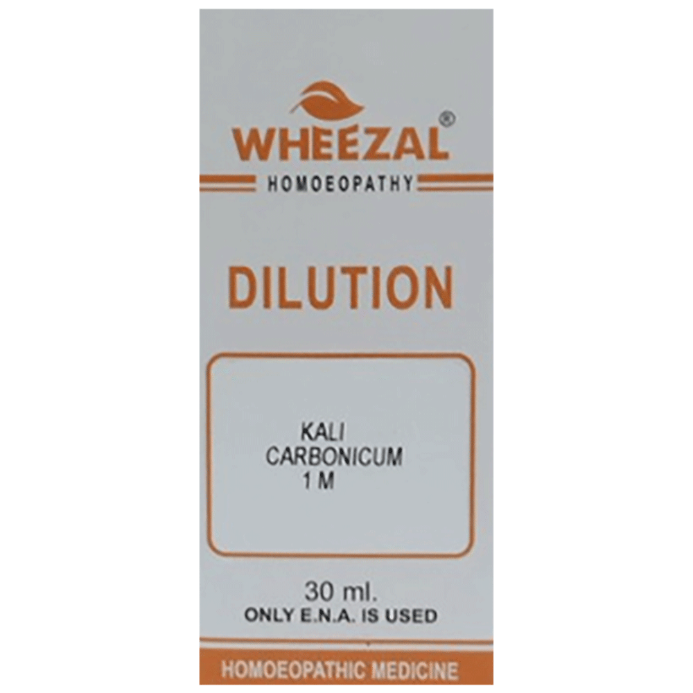 Wheezal Kali Carbonicum Dilution 1M bottle of 30 ml Dilution
