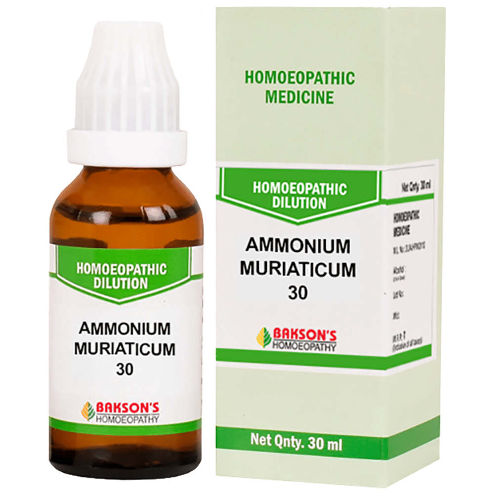 Bakson's Homeopathy Ammonium Muriaticum Dilution 30 bottle of 30 ml Dilution