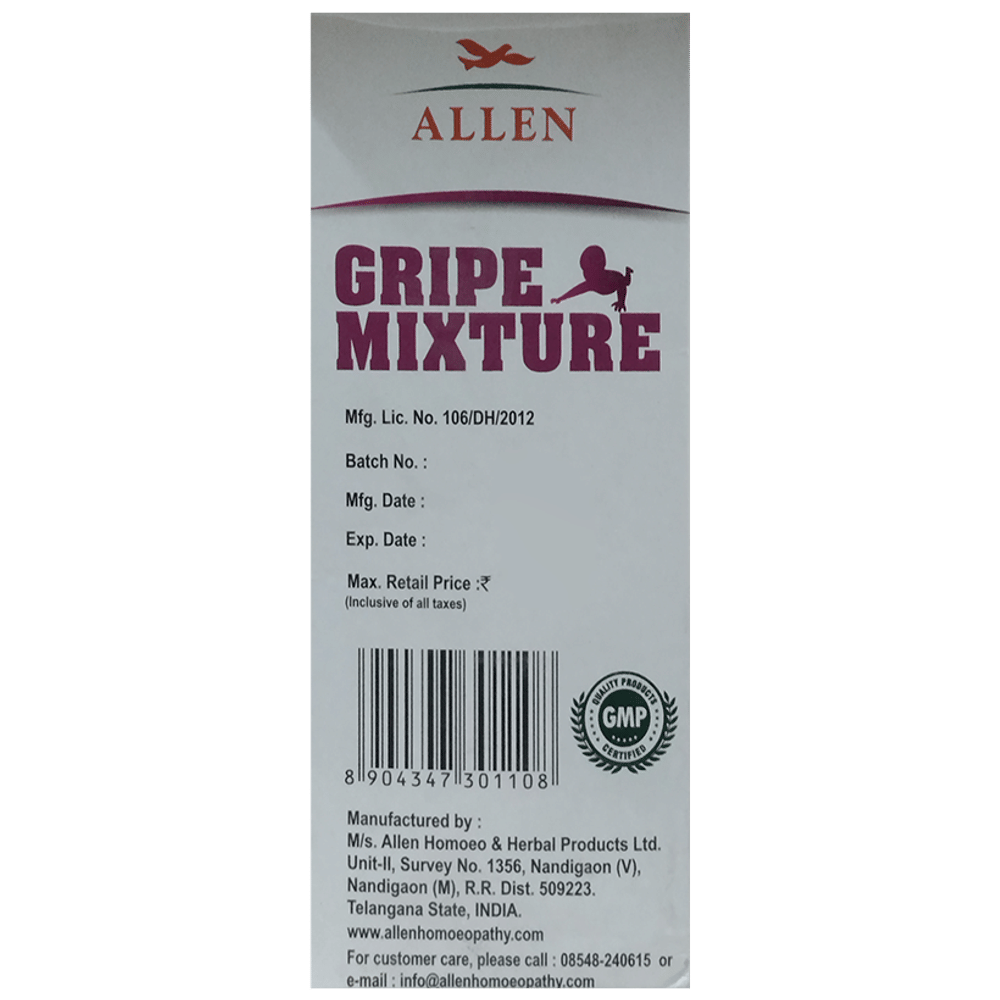 Allen Gripe Mixture bottle of 500 ml Tonic Allen Gripe Mixture bottle of 500 ml Tonic