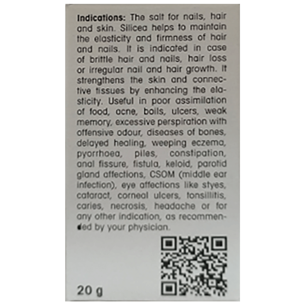 Dr Reckeweg &Co.gmbH Silicea (20gm Each) Biochemic Tablet 200X bottle of 1 Biochemic Tablet