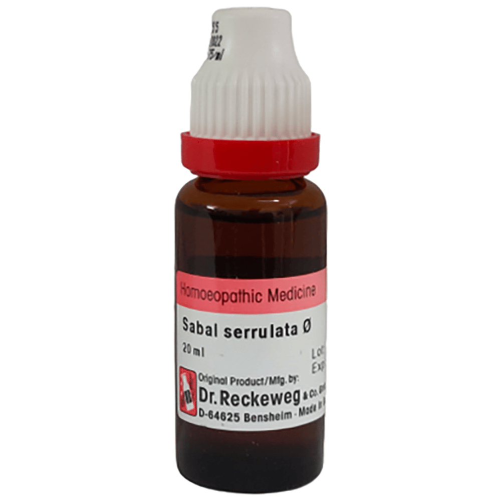 Dr Reckeweg &Co.gmbH Sabal Serrulata Mother Tincture Q bottle of 20 ml Mother Tincture