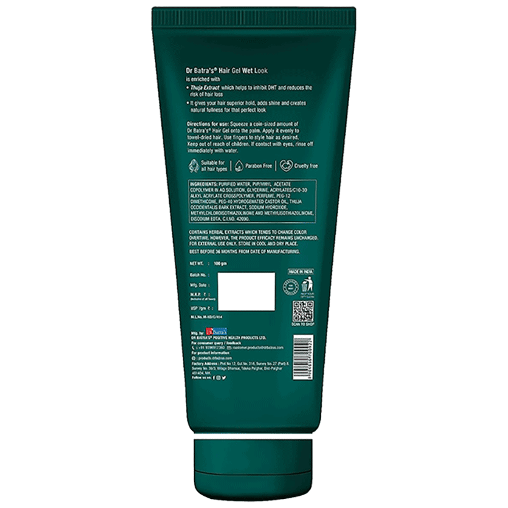 Dr Batra's Hair Gel Wet Look Enriched with Thuja tube of 100 gm Gel
