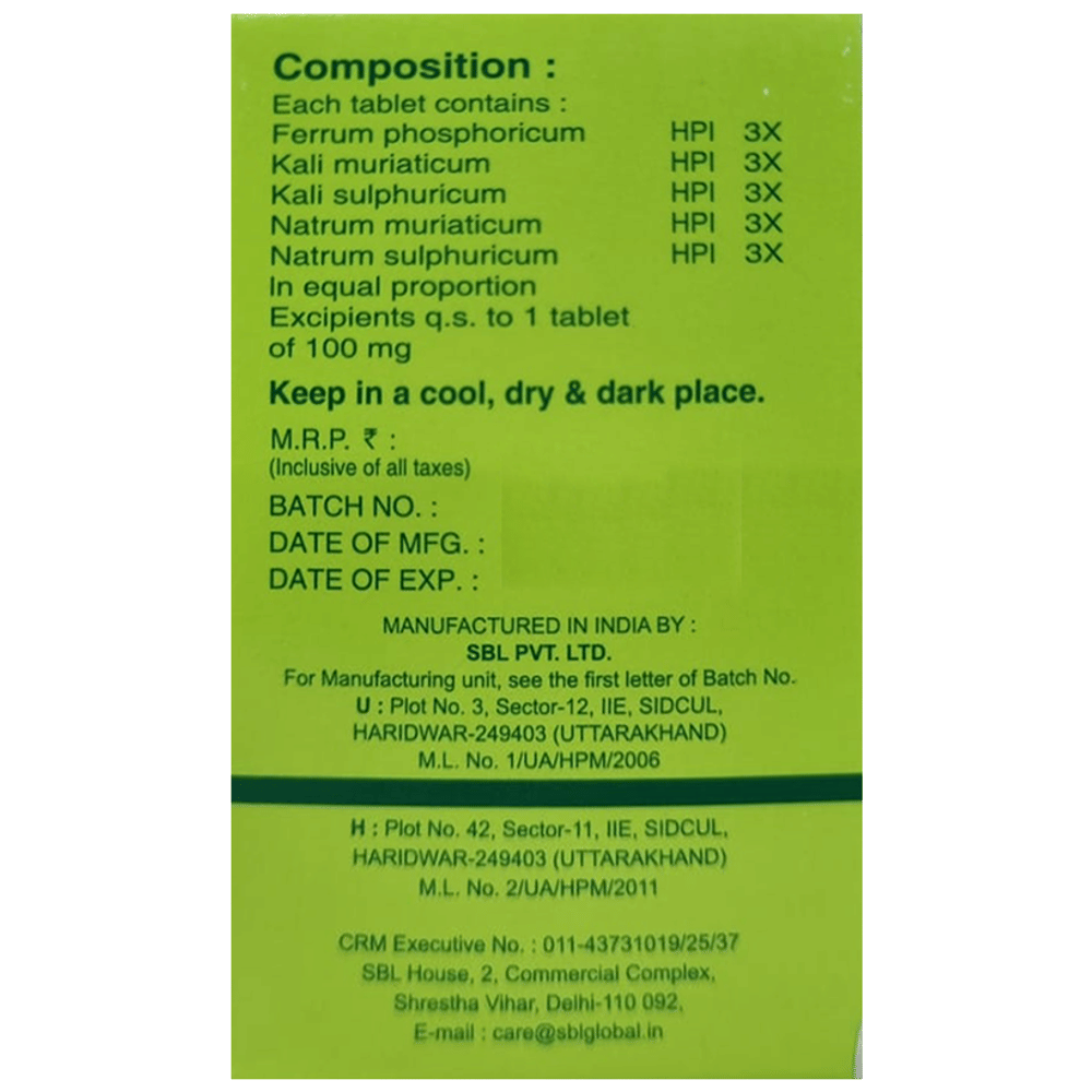 SBL Bio-Combination 11 Tablet bottle of 25 gm Biocombination Tablet SBL Bio-Combination 11 Tablet bottle of 25 gm Biocombination Tablet