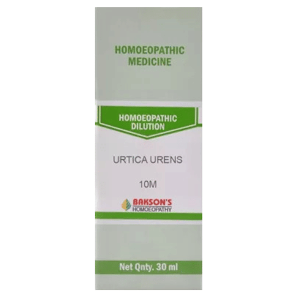 Bakson's Homeopathy Urtica Urens Dilution 10M bottle of 30 ml Dilution