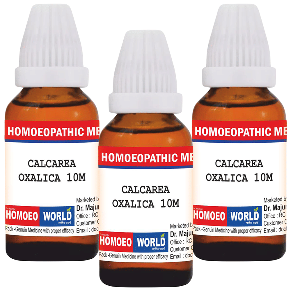 Dr. Majumder Homeo World Calcarea Oxalica Dilution (30ml Each) 10M combo pack of 3 bottles