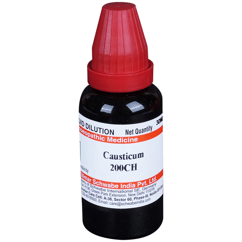 Dr Willmar Schwabe India Causticum Dilution 200 CH bottle of 30 ml Dilution