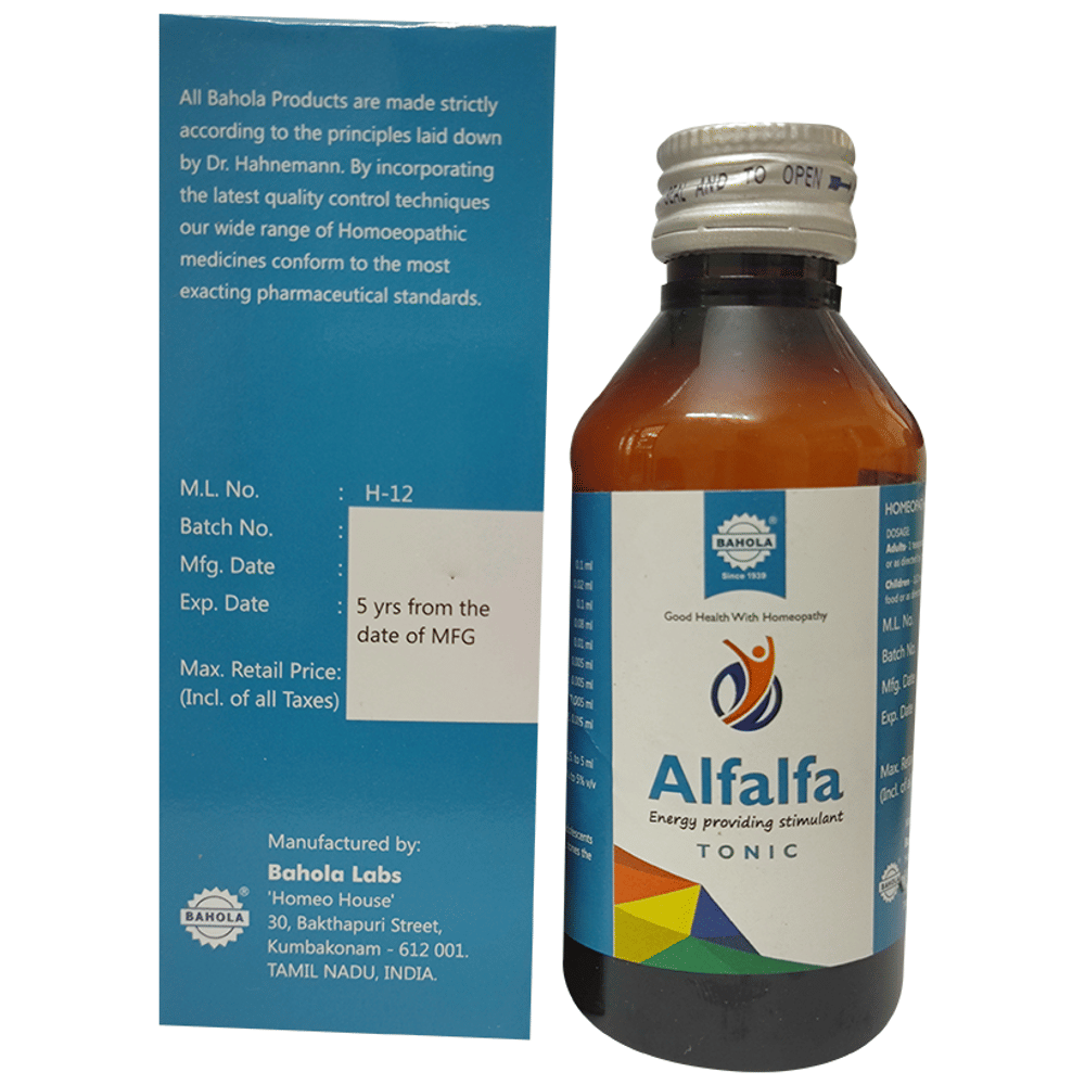 Bahola Alfalfa Tonic bottle of 100 ml Tonic Bahola Alfalfa Tonic bottle of 100 ml Tonic