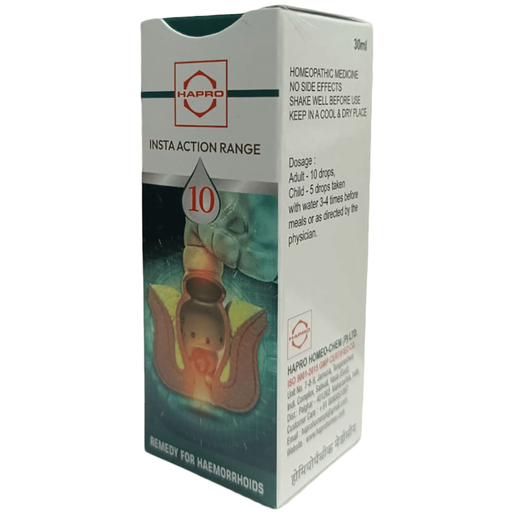 Hapro IAR Drop No. 10 (For Piles) bottle of 30 ml Drop Hapro IAR Drop No. 10 (For Piles) bottle of 30 ml Drop