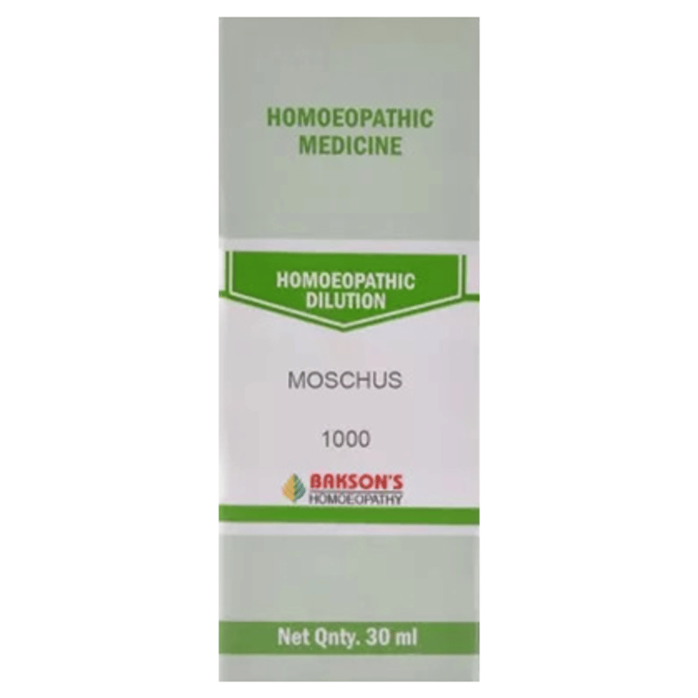 Bakson's Homeopathy Dilution Moschus 1000 CH bottle of 30 ml Dilution