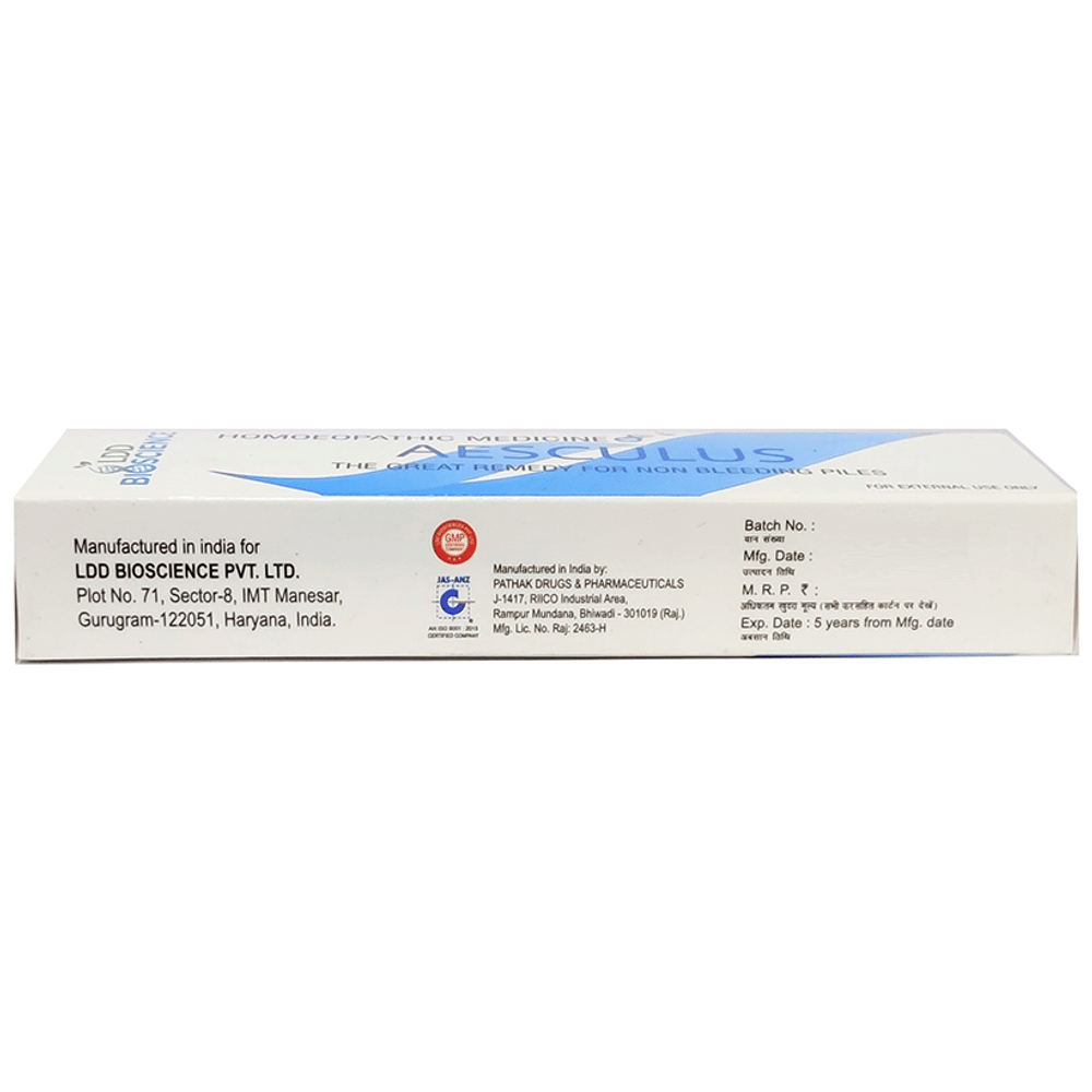 LDD Bioscience Aesculus Ointment tube of 25 gm Ointment LDD Bioscience Aesculus Ointment tube of 25 gm Ointment