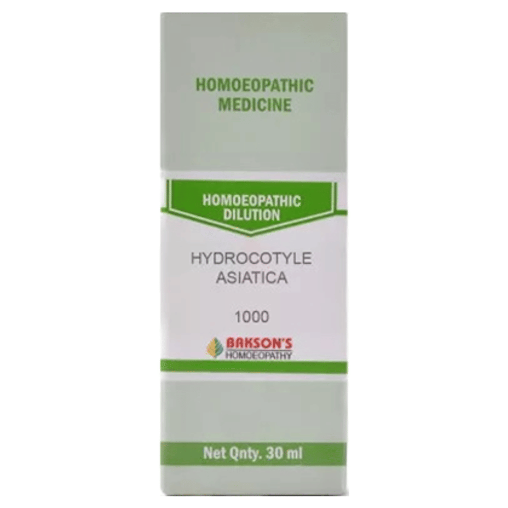 Bakson's Homeopathy Hydrocotyle Asiatica Dilution 1000 CH bottle of 30 ml Dilution
