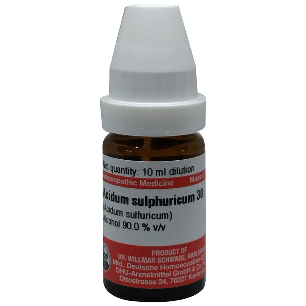 Dr Willmar Schwabe Germany Acidum Sulphuricum Dilution 30 bottle of 10 ml Dilution
