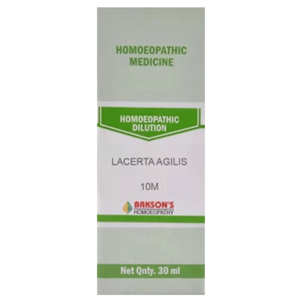 Bakson's Homeopathy Lacerta Agilis Dilution 10M bottle of 30 ml Dilution