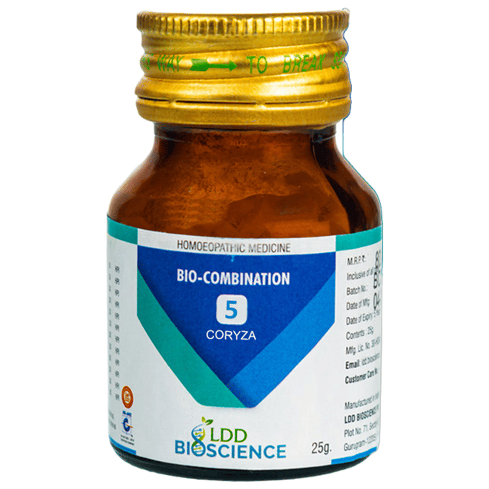 LDD Bioscience Bio-Combination 5 Coryza Tablet bottle of 25 gm Biocombination Tablet