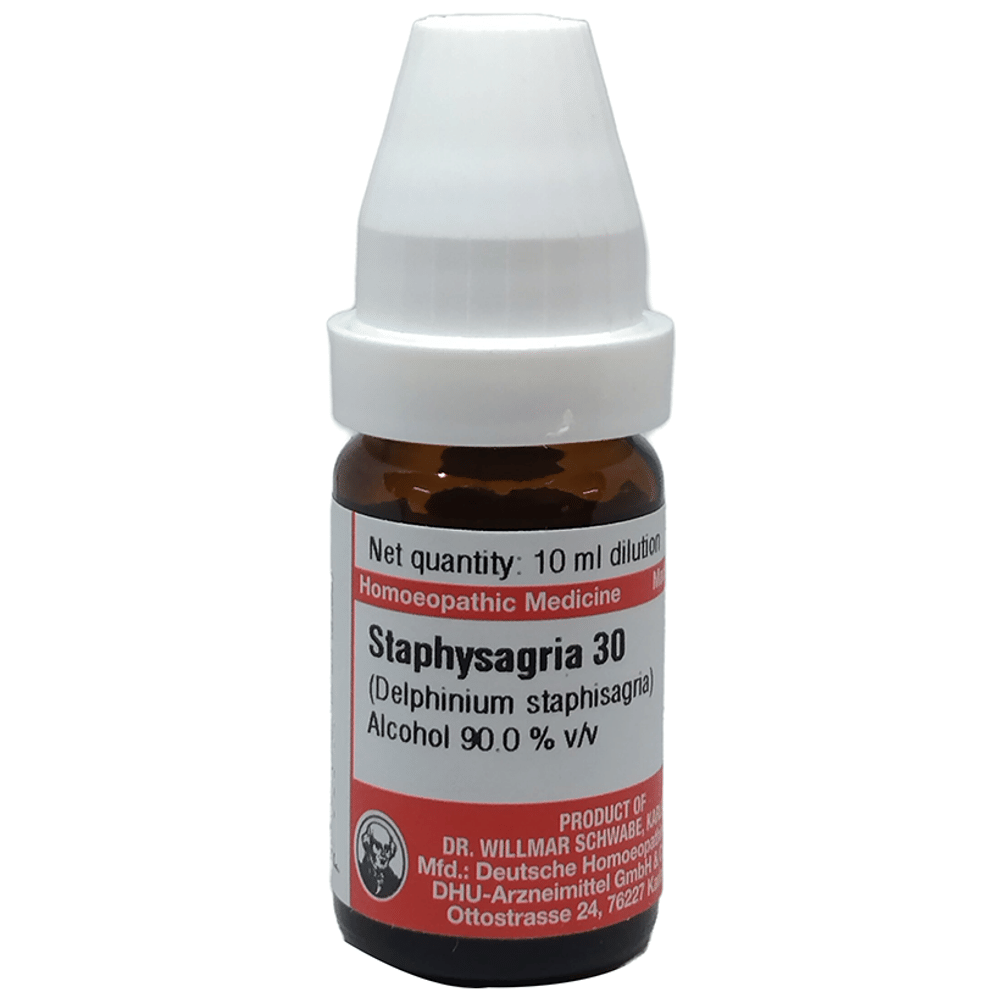 Dr Willmar Schwabe Germany Staphysagria Dilution 30 bottle of 10 ml Dilution
