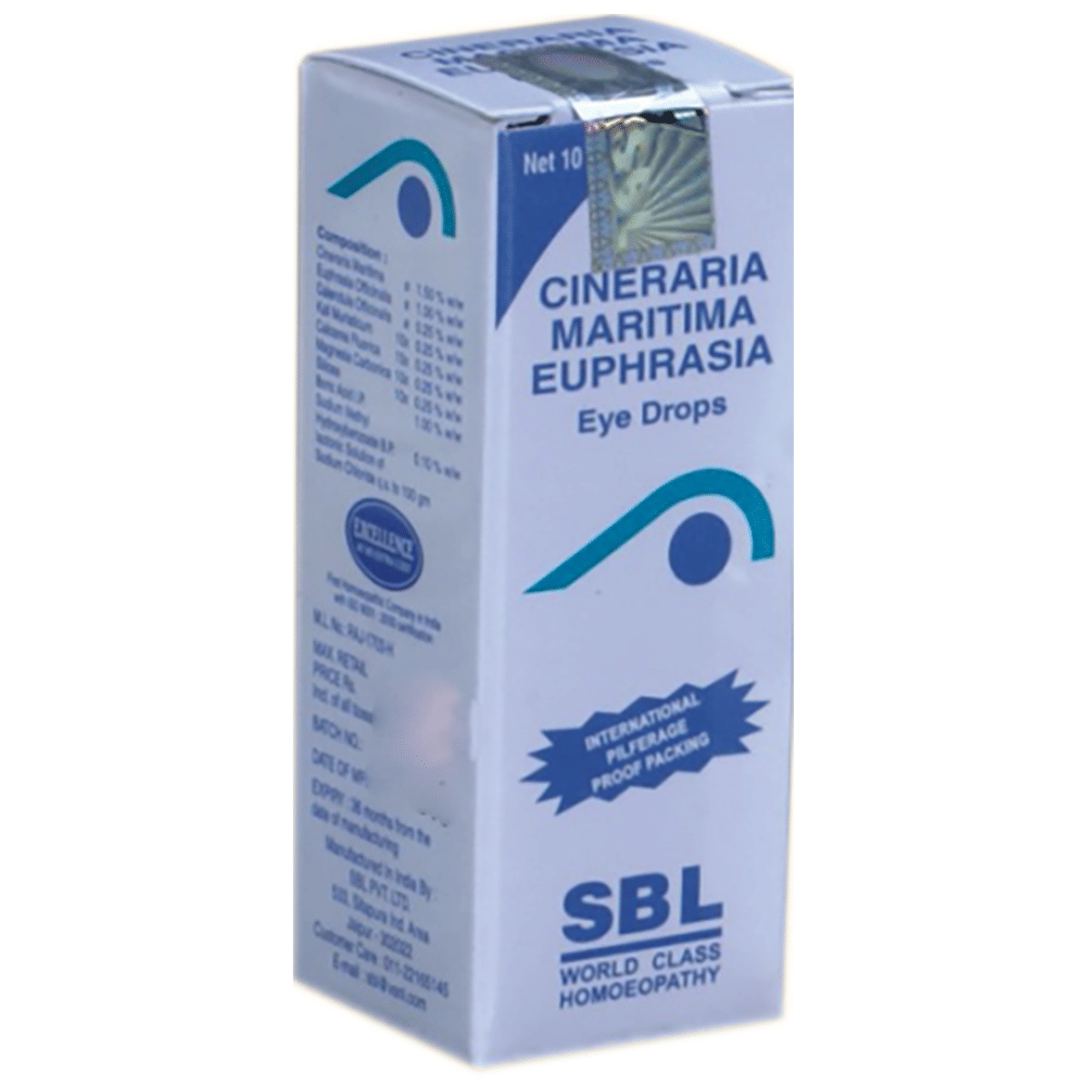 SBL Cineraria Maritima Euphrasia Eye Drop | For Eye Care bottle of 10 ml Eye Drop