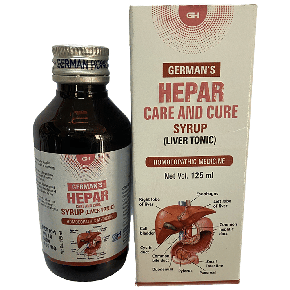 German's Hepar Care and Cure Syrup bottle of 125 ml Syrup