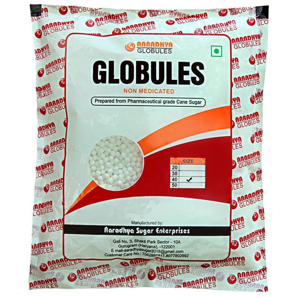 Aaradhya Sugar Globules Size 40 packet of 450 gm Globules