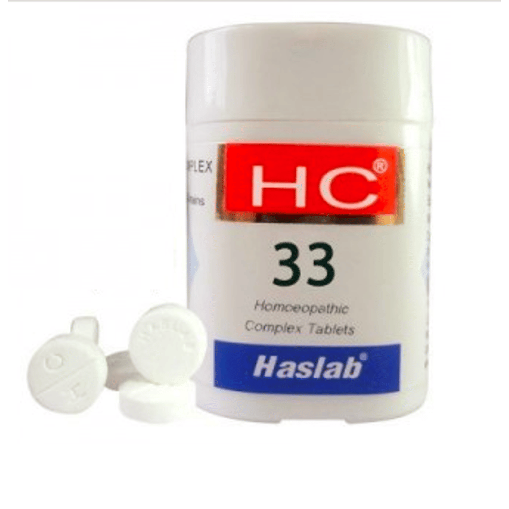 Haslab HC 33 Veratrum Complex Tablet bottle of 20 gm Tablet