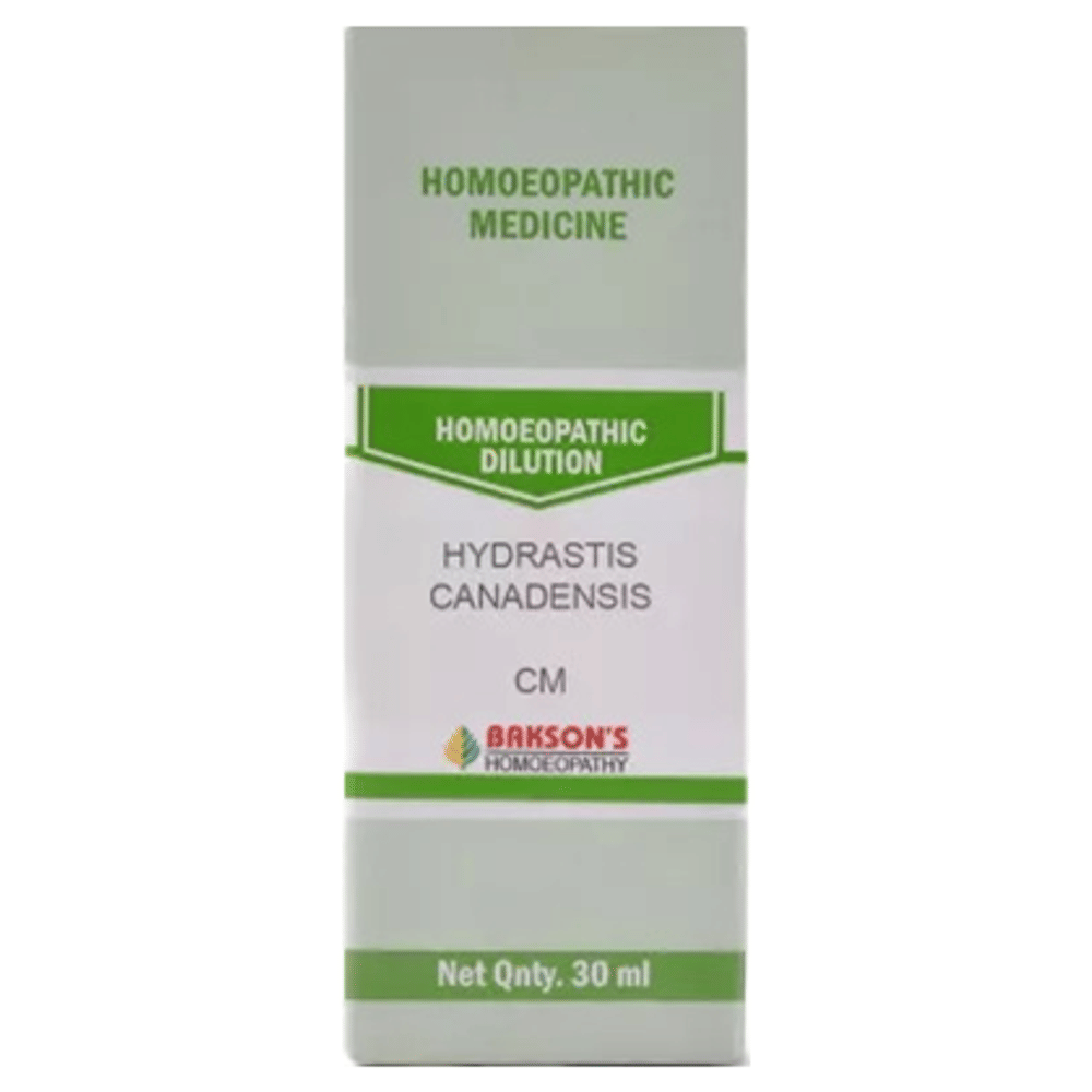 Bakson's Homeopathy Hydrastis Canadensis Dilution CM bottle of 30 ml Dilution