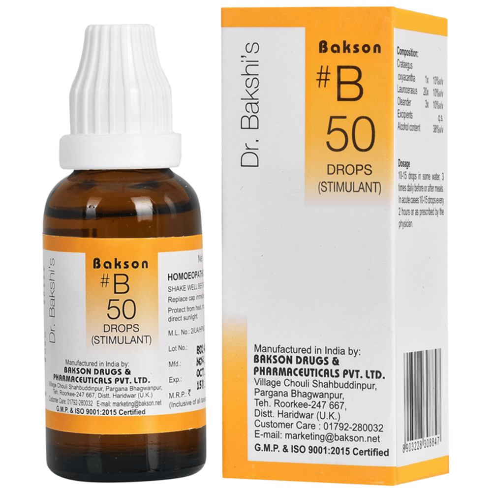 Bakson B50 Stimulant Drop bottle of 30 ml Drop