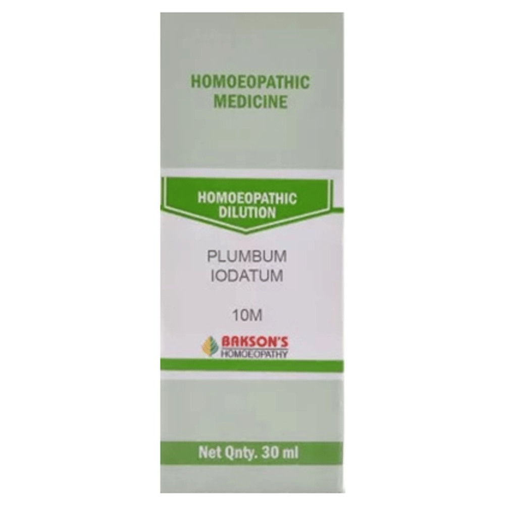 Bakson's Homeopathy Plumbum Iodatum Dilution 10M bottle of 30 ml Dilution
