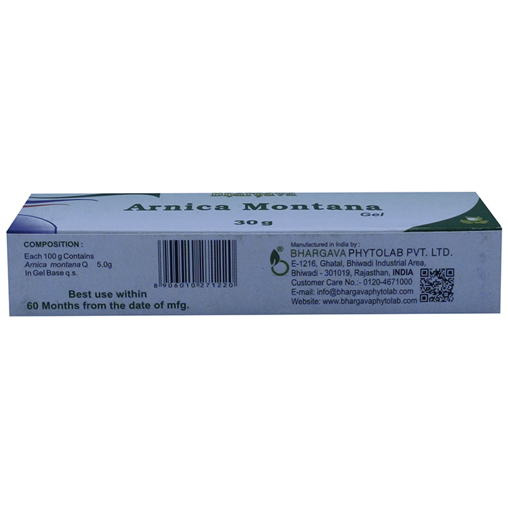Bhargava Arnica Montana Gel tube of 30 gm Gel Bhargava Arnica Montana Gel tube of 30 gm Gel