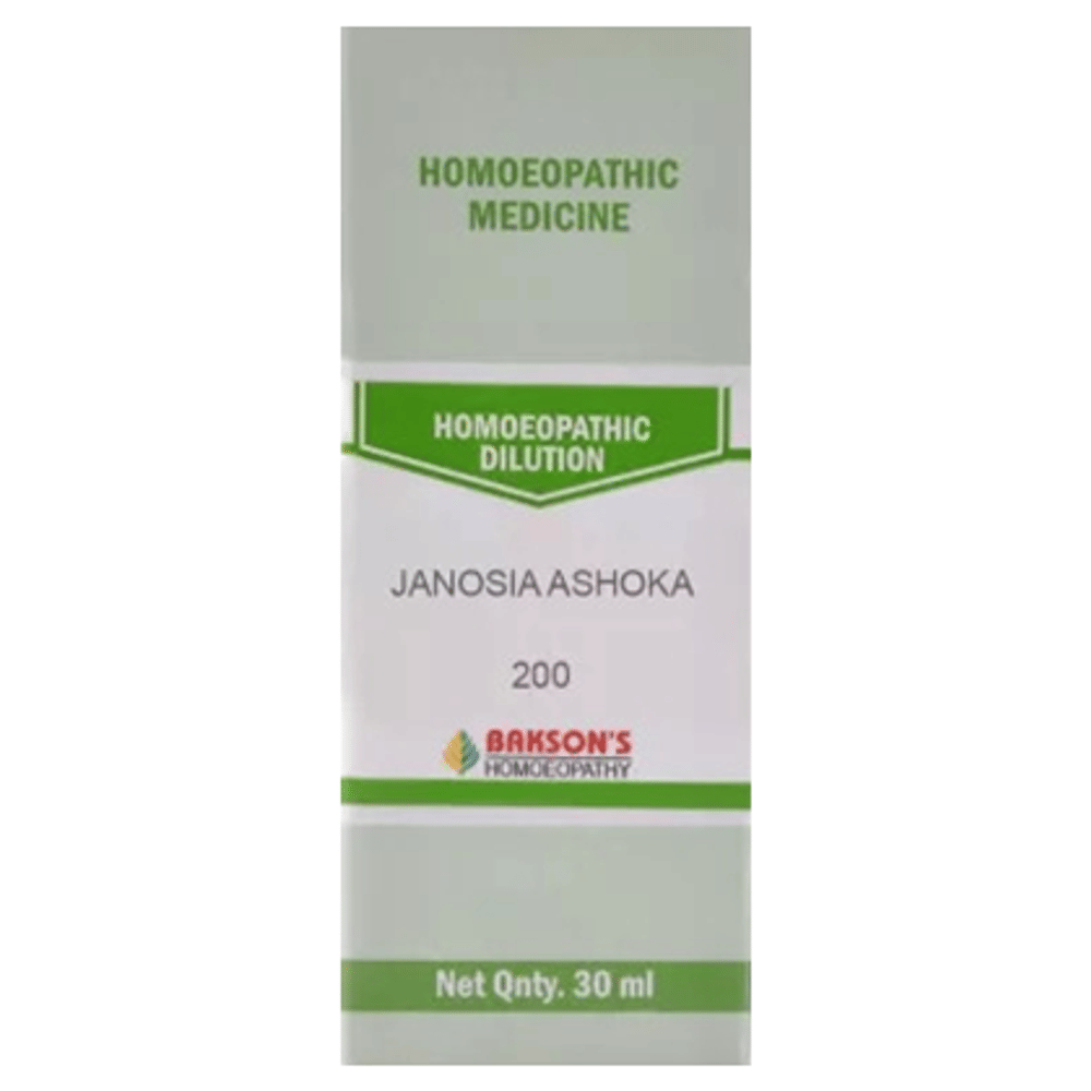 Bakson's Homeopathy Janosia Ashoka Dilution 200 bottle of 30 ml Dilution