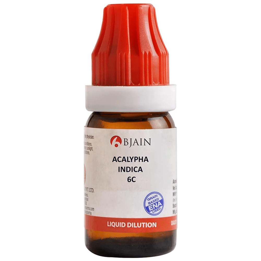 Bjain Acalypha Indica Dilution 6C bottle of 12 ml Dilution