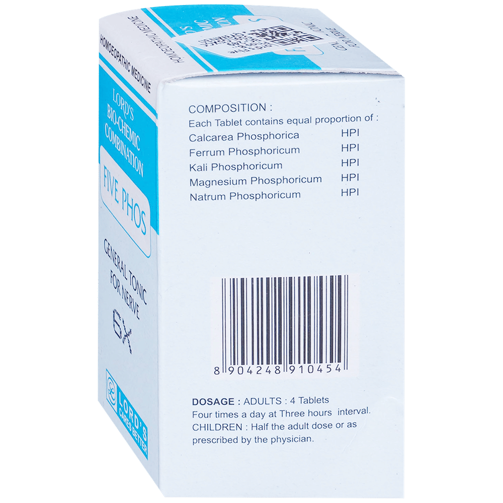 Lord's Five Phos Biocombination Tablet 6X bottle of 25 gm Biocombination Tablet Lord's Five Phos Biocombination Tablet 6X bottle of 25 gm Biocombination Tablet