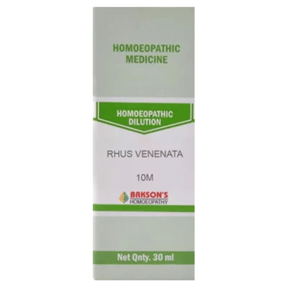 Bakson's Homeopathy Rhus Venenata Dilution 10M bottle of 30 ml Dilution