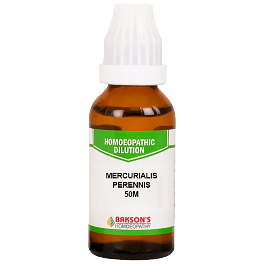 Bakson's Homeopathy Mercurialis Perennis Dilution 50M bottle of 30 ml Dilution Bakson's Homeopathy Mercurialis Perennis Dilution 50M bottle of 30 ml Dilution