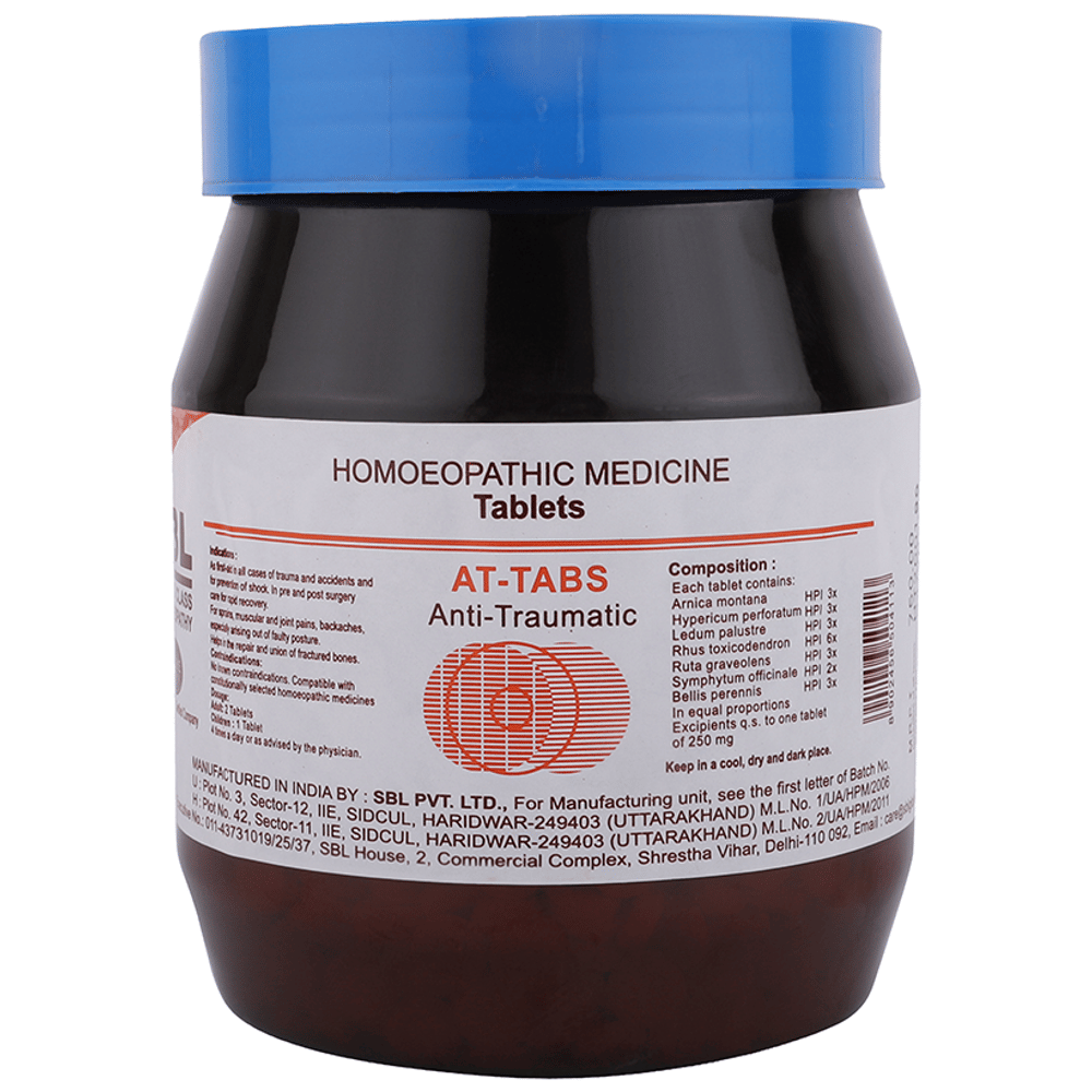 SBL AT-Tabs Ant- Traumatic Tablet bottle of 450 gm Tablet
